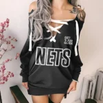 All-Season Supporters Lace-Up Sweatshirt For Women, Bold Game Day Pullover HVN1280