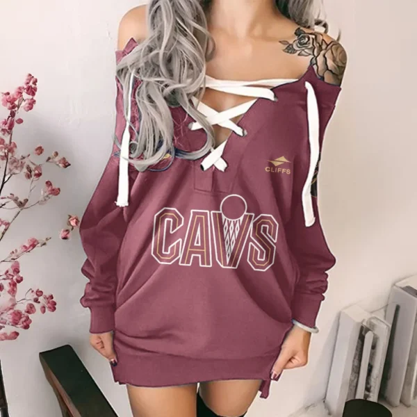 Everyday Supporter Lifestyle Lace-Up Sweatshirt For Women, Everyday Fan Hoodie Dress HVN1280