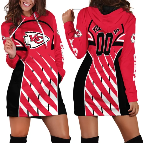 Victory Horns Hoodie Dress Women, True Supporter Hoodie Dress PTHDDCC00