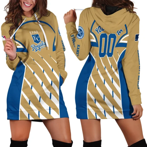 Timeless Game Flame Hoodie Dress Custom Name, Essential Women's Hoodie Dress PTHDD000MLB091825KCR