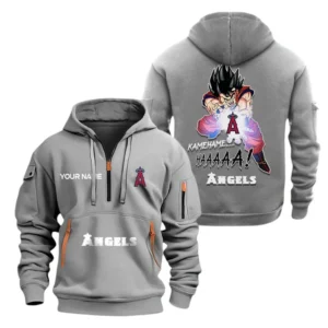Performance Hoodie Half Zipper, Fan Edition Logo MLB030 - Grey