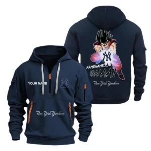 Training Hoodie Half Zipper, Fan-Friendly Logo Design MLB030 - Navy