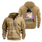 Training Hoodie Half Zipper, Fan-Friendly Logo Design MLB030 - Khaki