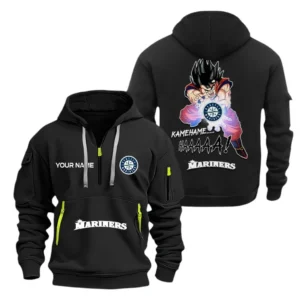 Performance Hoodie Half Zipper, Fan Edition Logo MLB030 - Black