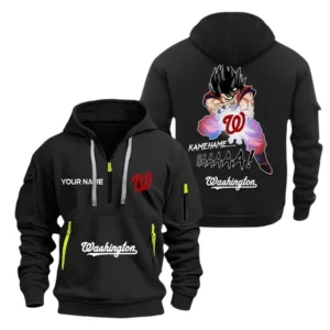 Performance Hoodie Half Zipper, Fan Edition Logo MLB030 - Black
