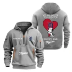 Lightweight Sports Hoodie Half Zipper, Unique Logo Print MLB170 - Grey