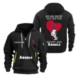 Lightweight Sports Hoodie Half Zipper, Unique Logo Print MLB170 - Black