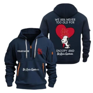Outdoor Half-Zip Hoodie, Team Spirit Logo Design MLB170 - Navy