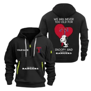 Urban Streetwear Hoodie, Half-Zip with Exclusive Logo MLB170 - Black
