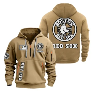 Performance Hoodie Half Zipper, Fan Edition Logo MLB210 - Khaki