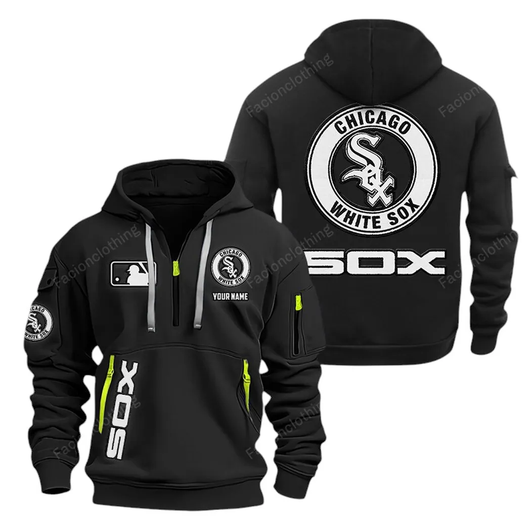 Training Hoodie Half Zipper, Fan-Friendly Logo Design MLB210 - Black