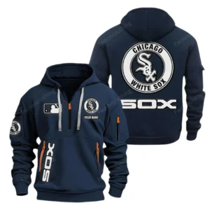 Fan Gift Hoodie Half Zipper, Sports-Inspired Logo Design MLB210 - Navy