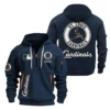 Outdoor Half-Zip Hoodie, Team Spirit Logo Design MLB210 - Navy