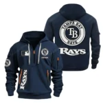 Fan Gift Hoodie Half Zipper, Sports-Inspired Logo Design MLB210 - Navy