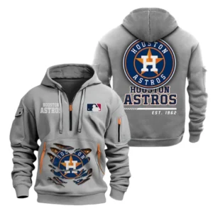 Performance Hoodie Half Zipper, Fan Edition Logo MLB240 - Grey