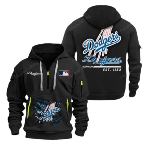 Performance Hoodie Half Zipper, Fan Edition Logo MLB240 - Black