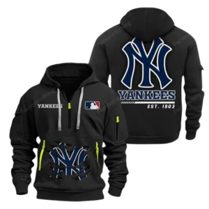 Performance Hoodie Half Zipper, Fan Edition Logo MLB240 - Black