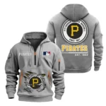 Performance Hoodie Half Zipper, Fan Edition Logo MLB240 - Grey