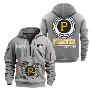 Performance Hoodie Half Zipper, Fan Edition Logo MLB240 - Grey