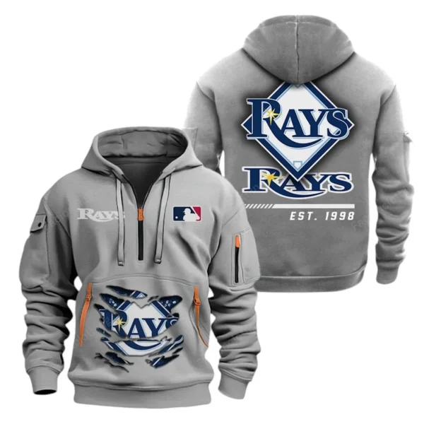 Performance Hoodie Half Zipper, Fan Edition Logo MLB240 - Grey