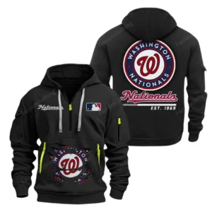 Performance Hoodie Half Zipper, Fan Edition Logo MLB240 - Black