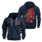 Outdoor Half-Zip Hoodie, Team Spirit Logo Design MLB250 - Navy