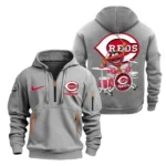 Everyday Hoodie Half Zipper, Athletic-Inspired Logo MLB250 - Grey