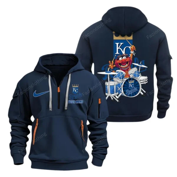 Performance Hoodie Half Zipper, Fan Edition Logo MLB250 - Navy