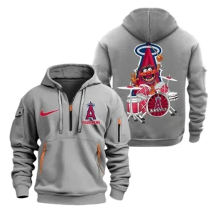 Training Hoodie Half Zipper, Fan-Friendly Logo Design MLB250 - Grey