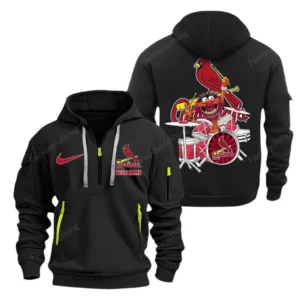 Everyday Hoodie Half Zipper, Athletic-Inspired Logo MLB250 - Black