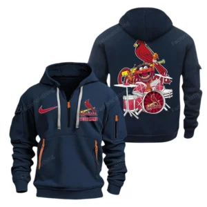 Outdoor Half-Zip Hoodie, Team Spirit Logo Design MLB250 - Navy