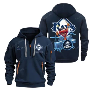 Fan Gift Hoodie Half Zipper, Sports-Inspired Logo Design MLB250 - Navy