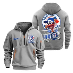 Training Hoodie Half Zipper, Fan-Friendly Logo Design MLB250 - Grey