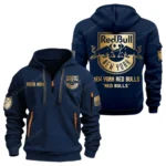 Outdoor Half-Zip Hoodie, Team Spirit Logo Design MLS030 - Navy