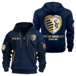 Performance Hoodie Half Zipper, Fan Edition Logo MLS030 - Navy