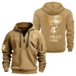 Lightweight Sports Hoodie Half Zipper, Unique Logo Print MLS030 - Khaki