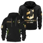 Training Hoodie Half Zipper, Fan-Friendly Logo Design MLS030 - Black