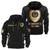 Urban Streetwear Hoodie, Half-Zip with Exclusive Logo MLS030 - Black
