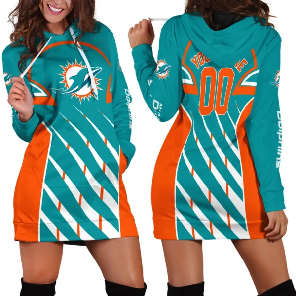 Coastal Fans Hoodie Dress Women, Casual Women's Hoodie Dress PTHDDMD00