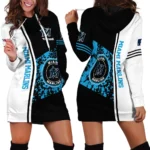 Loyal Game Spirit Hoodie Dress, Sporty Women's Hoodie Dress For Baseball Fans PTHDD000MLB092025MM