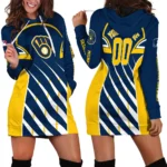 Strong Energy Flame Hoodie Dress Custom Name, Casual Women's Hoodie Dress PTHDD000MLB091825MB