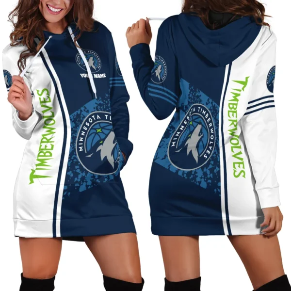 Streetwear Hoop Fans Hoodie Dress For Women, Lifestyle Women's Hoodie Dress PTHDDMT1