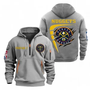 Performance Hoodie Half Zipper, Fan Edition Logo NBA070 - Gray