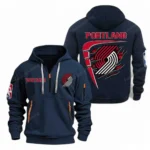 Performance Hoodie Half Zipper, Fan Edition Logo NBA070 - Navy