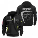 Training Hoodie Half Zipper, Fan-Friendly Logo Design NBA070 - Black
