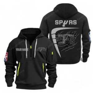 Training Hoodie Half Zipper, Fan-Friendly Logo Design NBA070 - Black