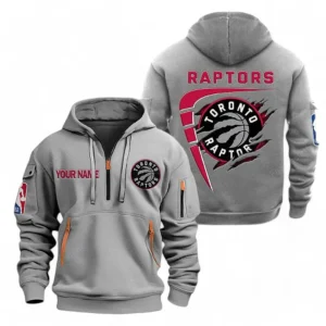 Performance Hoodie Half Zipper, Fan Edition Logo NBA070 - Gray