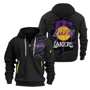 Training Hoodie Half Zipper, Fan-Friendly Logo Design NBA561 - Black