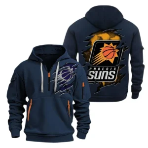 Performance Hoodie Half Zipper, Fan Edition Logo NBA561 - Navy