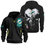 Performance Hoodie Half Zipper, Fan Edition Logo NFL011 - Black